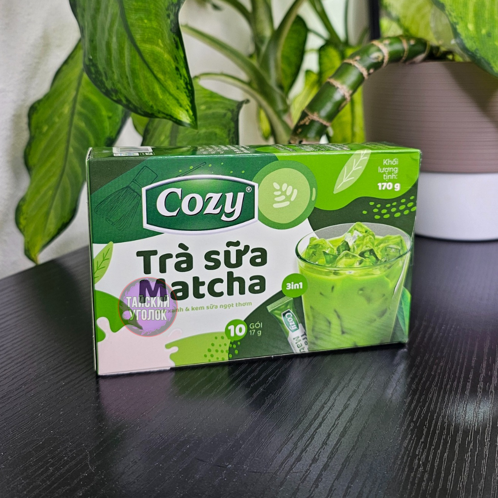 Чай Матча Латте COZY растворимый с жасмином 10 стиков по 17 гр
