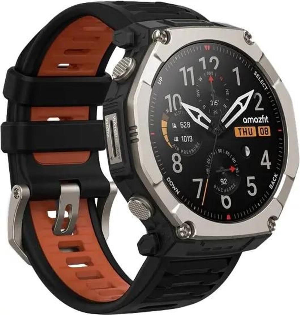 Смарт-часы AMAZFIT T-Rex Ultra 2,  51мм,  1.5",  черный/серебристый
