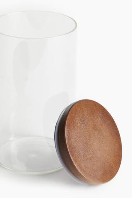 H&M HOME Стеклянная банка с крышкой, прозрачный