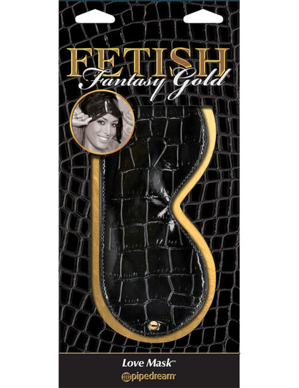 Кожаная маска на глаза Love Mask (Цвет: черный)