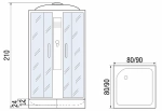 Душевая кабина RIVER QUADRO 80/24 МТ 80х80
