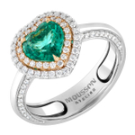 Кольцо с Изумрудом и бриллиантами, R0070-713/1