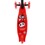 Кикборд эконом самокат детский 3 х колесный, со светом, красный