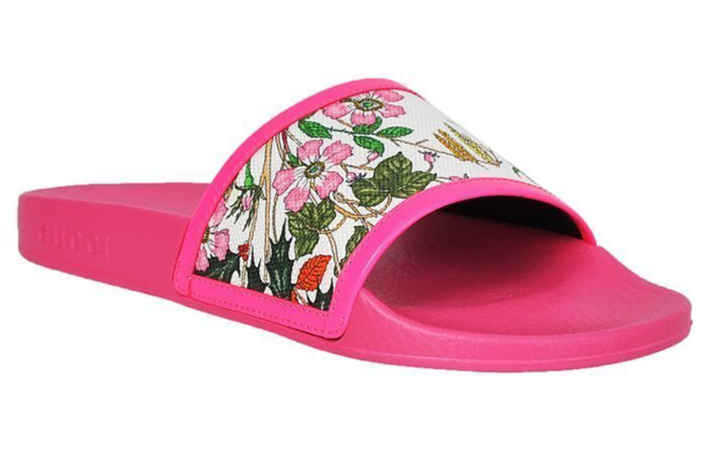 Gucci Pursuit Pool Slide 'Pink Floral' (Женская размерная сетка)