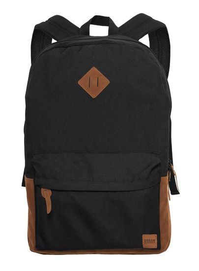 Рюкзак URBAN CLASSICS Leather Imitation Backpack Black/Brown