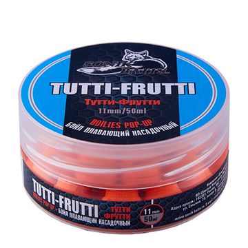 Бойлы насадочные плавающие Sonik Baits 11мм TUTTI FRUTTI Fluo Pop-ups 50мл (Тутти-Фрутти)