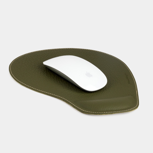 Коврик для мышки Souris из натуральной кожи теленка, зеленого цвета