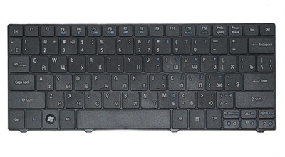 Клавиатура для ноутбуков ACER ASPIRE 1410, 1425, 1830T, 1825, 1810T, ASPIRE ONE 751, 721, 722, 752, 753, ZA3, ZA6 русская, черная