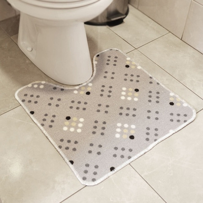 Коврик 50*50см Люксор Люкс Принт с вырезом, серый в ассортименте