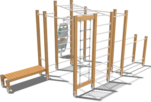 Игровой комплекс Циркон (брус цвета дуб)