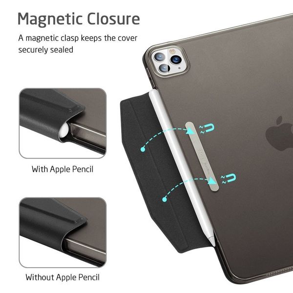 Ударопрочный магнитный чехол ESR Rebound Pencil Case для iPad Pro 12.9 2020 (зеленый)