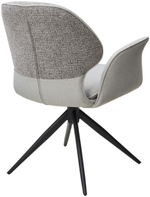Стул М-City DISAUR Ленне (Lenne) поворотный на поворотный на 360 градусов, Серый Milan-450, Mohair-151, ткань, Черный