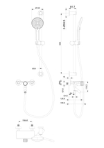 Смеситель для ванны с душевым гарнитуром WONZON & WOGHAND CLICK, Брашированное золото (WW-FE05L222-BG)