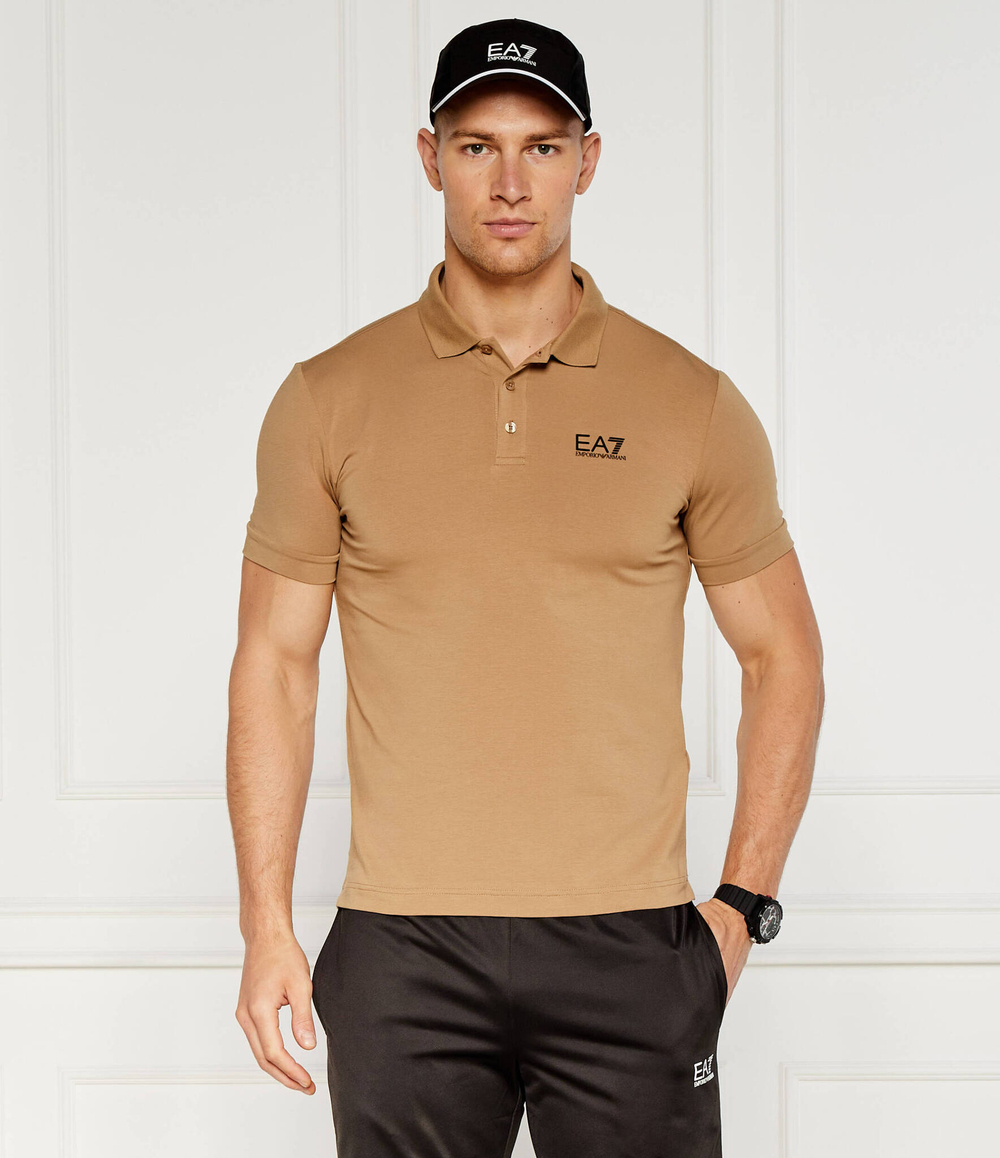 Поло EA7 - коричневый(8NPF14 PJVQZ)