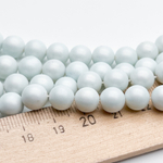 "Майорка" с эффектом сатин, цвет голубой, диаметр 8,3 мм, цена за 12 шт (1/4 нити)