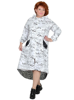 Удлиненная толстовка из футера Гринвич