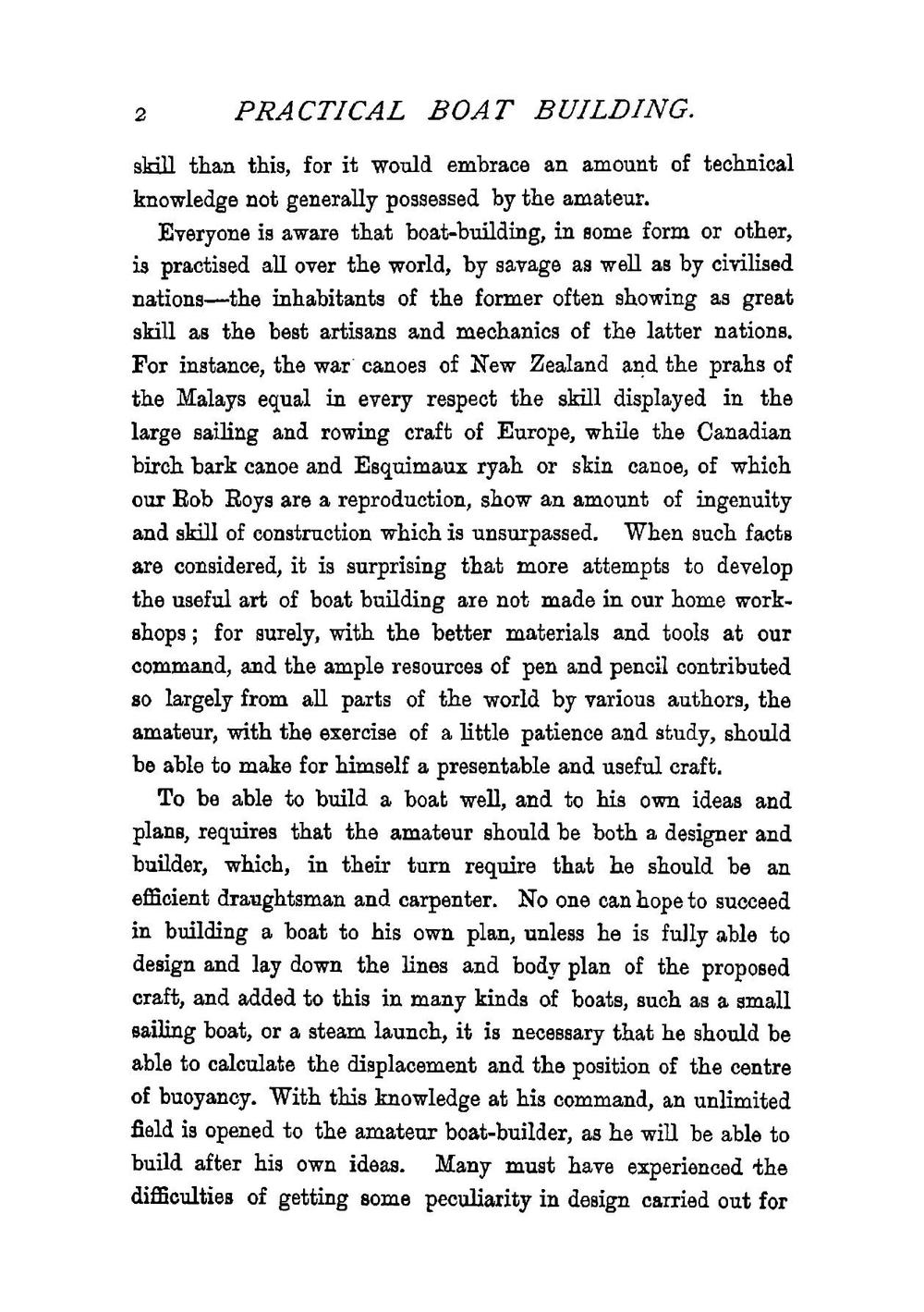 Practical Boat Building for Amateurs. containing full instruction for designing and building punts, skiffs, canoes, sailing boats, etc. | D. Kemp
