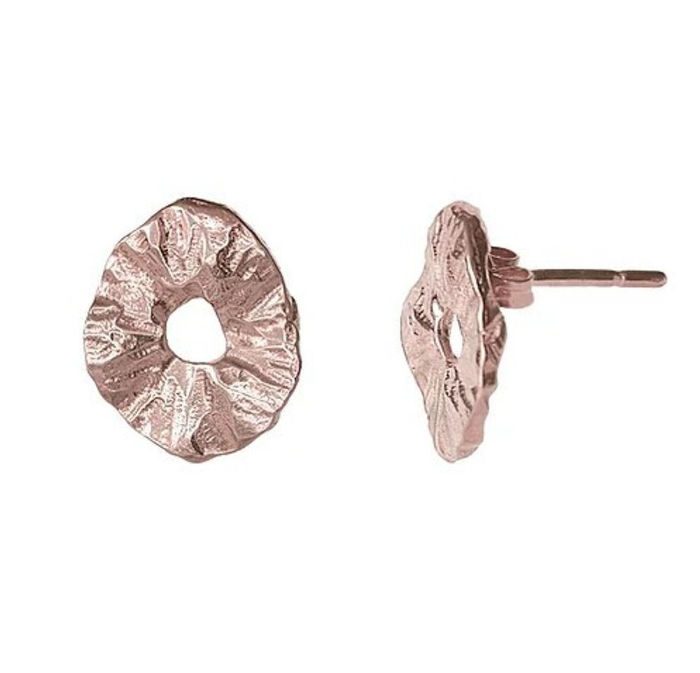 Серьги Атоллы мини с розовой позолотой