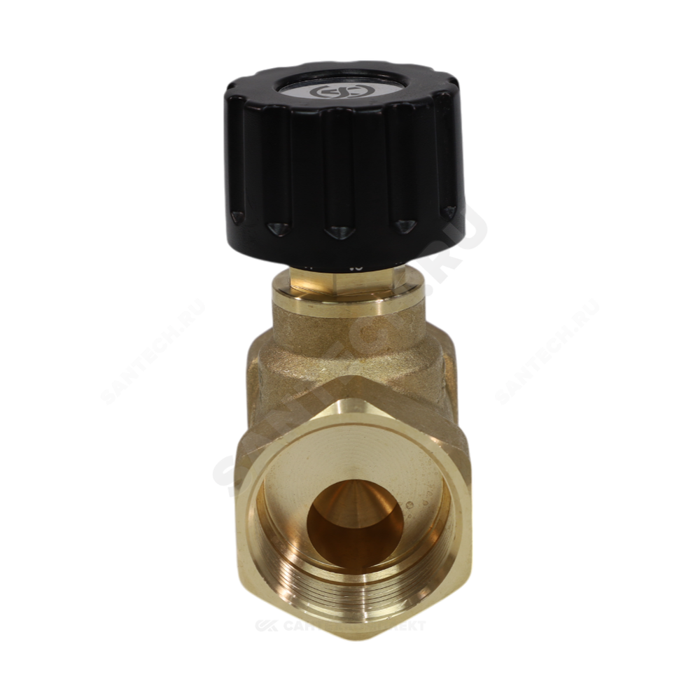 Клапан балансировочный ручной латунь 2014 Ду 15 G1/2" Ру16 Тмакс=120 оС ВР Kvs=1.6м3/ч без ниппелей EURO Aquasfera 2014-01
