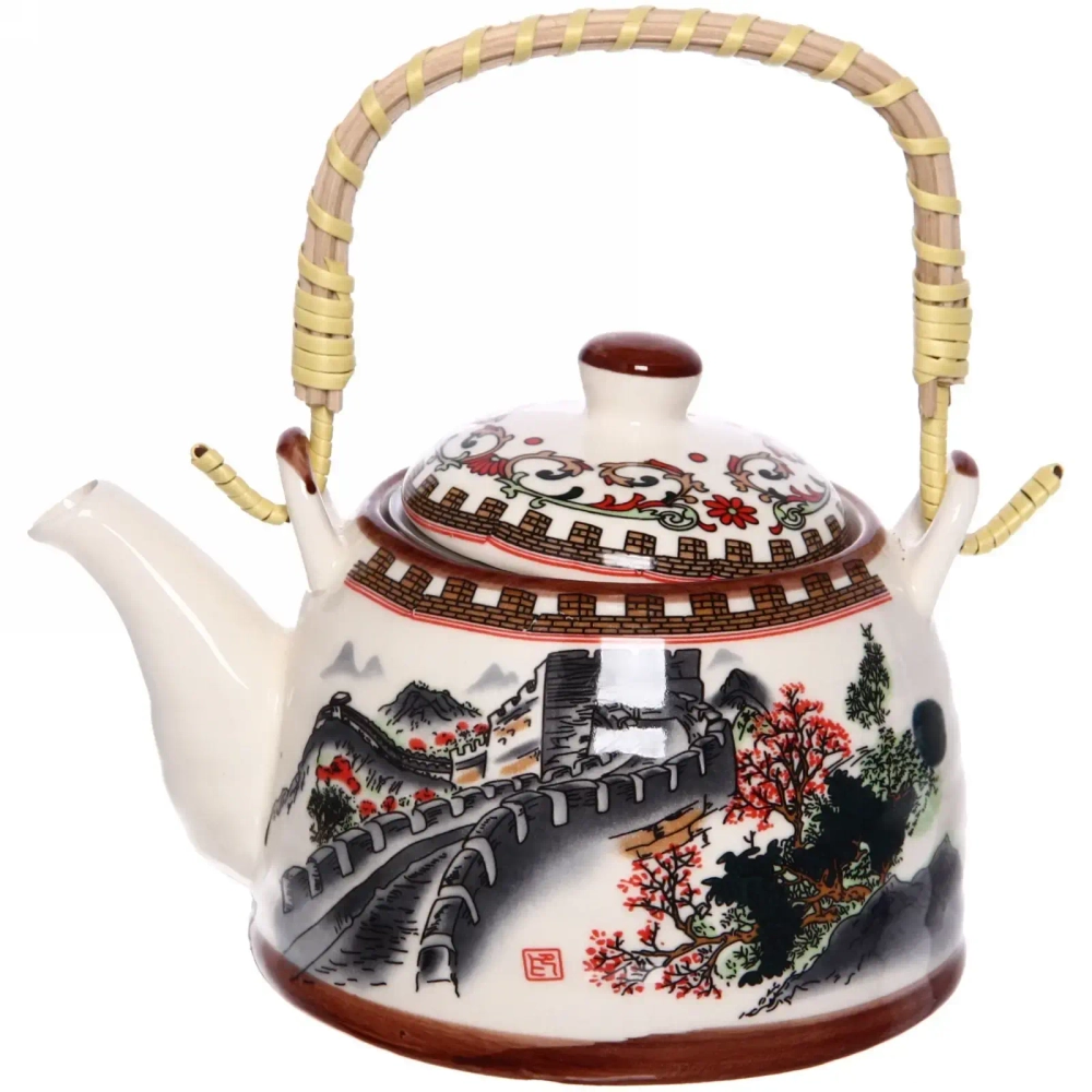 Чайник заварочный керамический 400мл с ситом «Великая китайская стена»