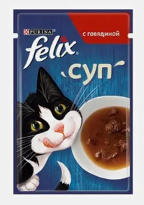 КОРМ FELIX СУП С ГОВЯДИНОЙ 48ГР