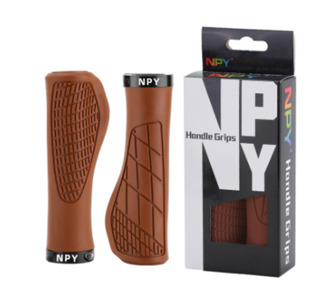 Грипсы эргономичные NPY-S133  коричневые с черным метал. зажимам 22*130мм