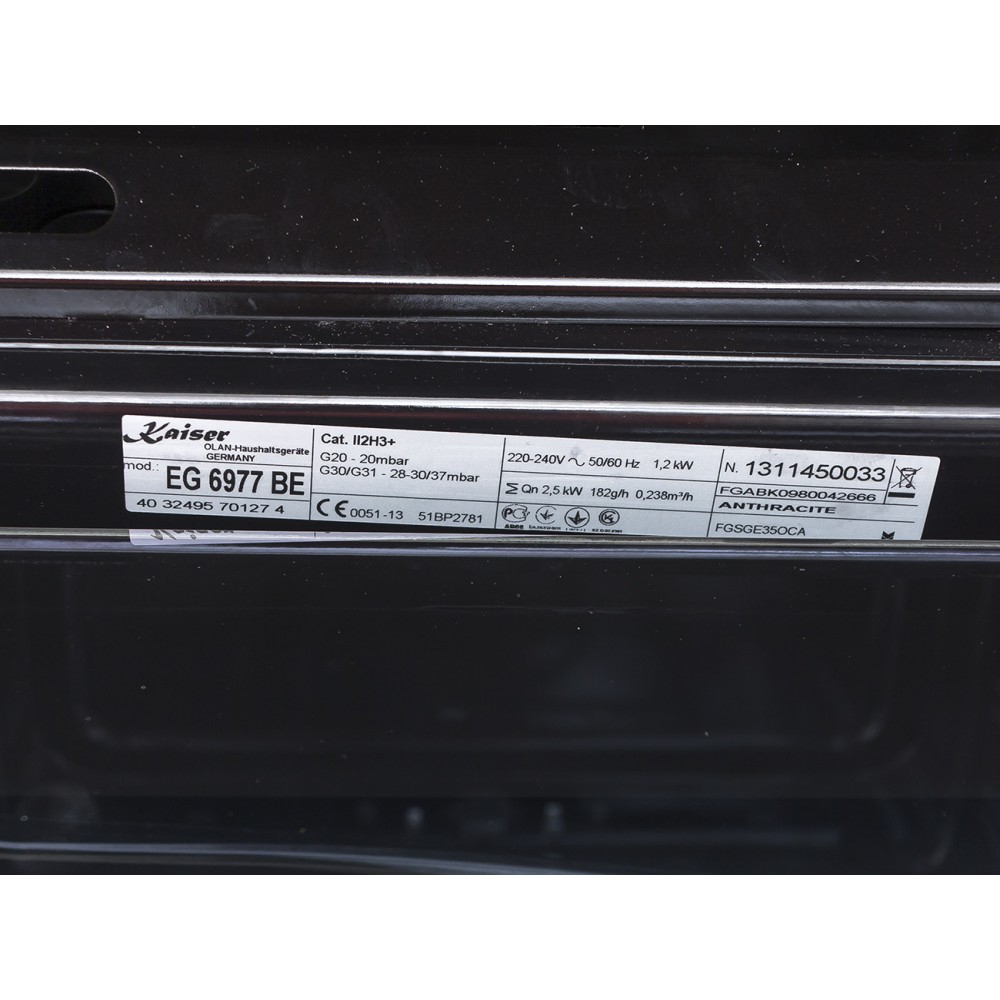 Встраиваемый газовый духовой шкаф Kaiser EG 6977 N BE
