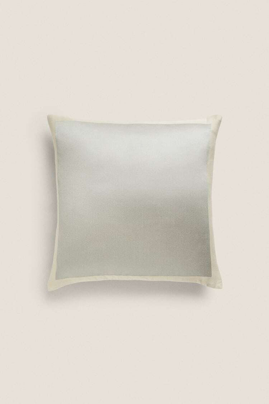 ZARA HOME ЧЕХОЛ ДЛЯ ДЕКОРАТИВНОЙ ПОДУШКИ С КОНТРАСТНОЙ КАЙМОЙ, ЗЕЛЕНЫЙ