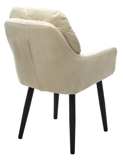 Стул РАЛЬФ ДАНС 360 град. поворотн, ZIZI 002 Бежевый, велюр / Черный каркас