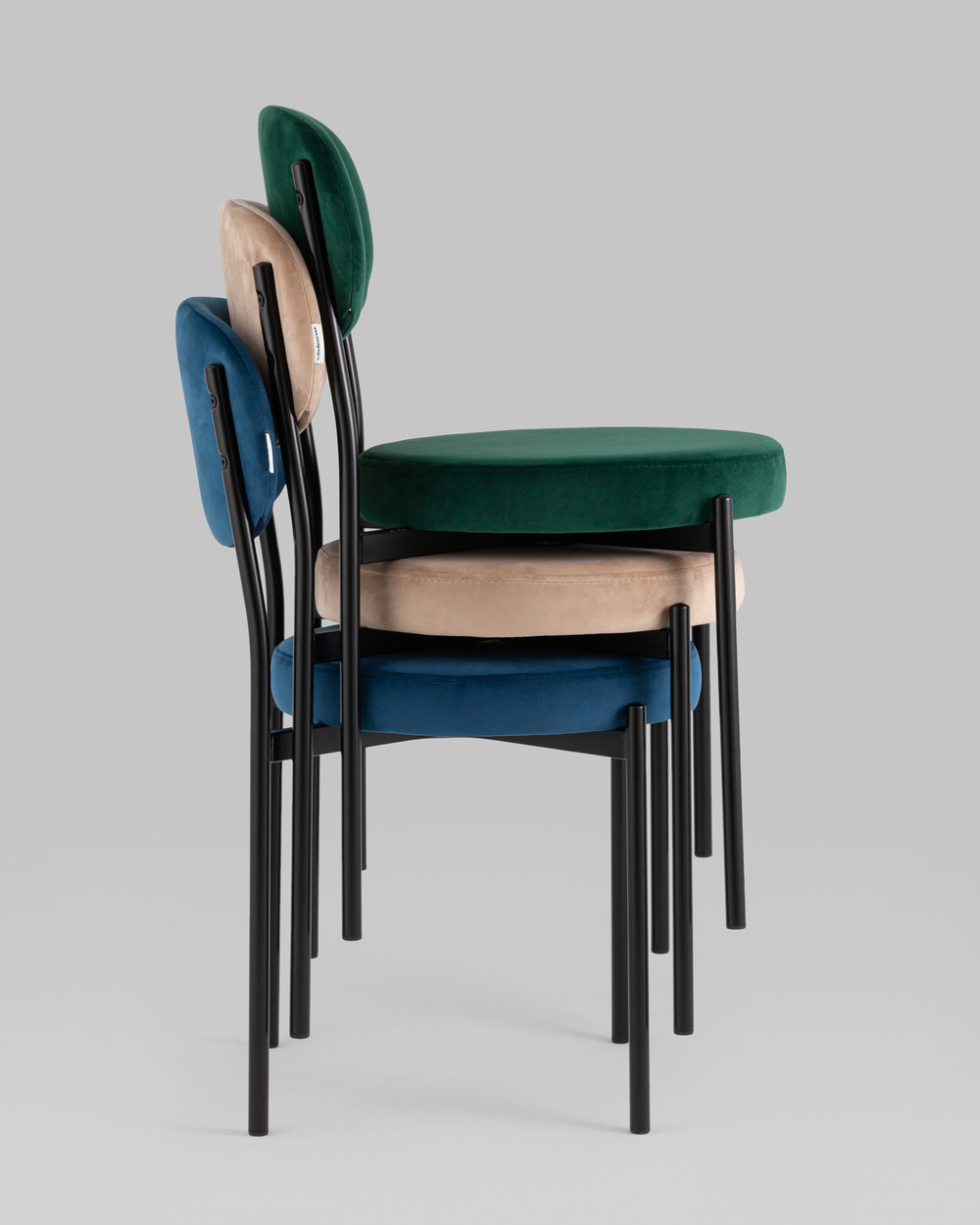 Стул Бриф NEW велюр тёмно-серый 4 шт