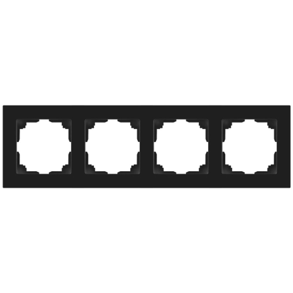 Рамка для розеток и выключателей Intro Accent 6-504-05 на 4 поста, СУ, антрацит | Intro