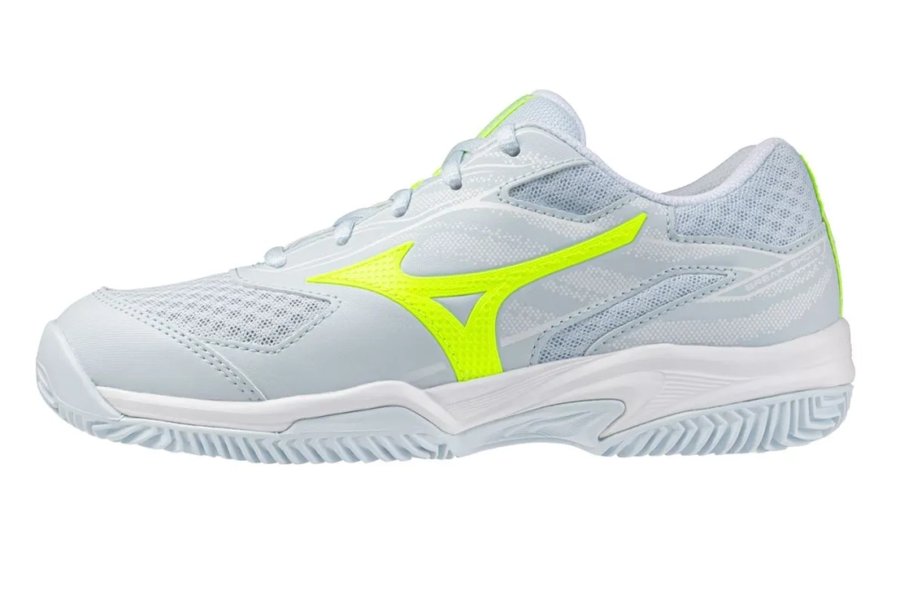 Женские теннисные кроссовки Mizuno Break Shot 5 CC - black/foliage green/glowing apple