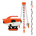 Комплект - оптический нивелир RGK C-32, рейка RGK TS-7 и штатив RGK S6-N C32S6TS7