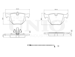 Колодки тормозные диск. задние UNIO BRP-20100