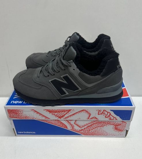 Кроссовки New Balance 574 Dark Grey с мехом