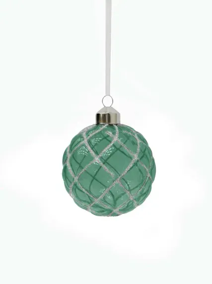 Набор винтажных стеклянных шаров Блестящий изумруд 80 мм., изумрудный, 9 шт., Christmas DeLuxe (13044)