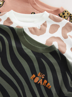 Футболка для мальчика Next E83-463, 3 шт., Хаки, Белый, Розовый