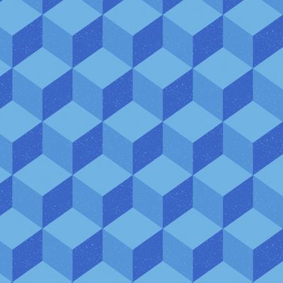 3D кубы в голубых оттенках