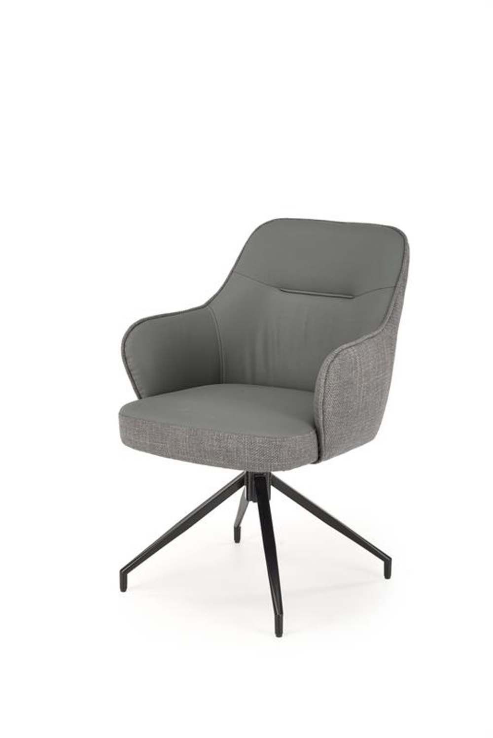 Стул HALMAR K527 серый/черный, поворотный