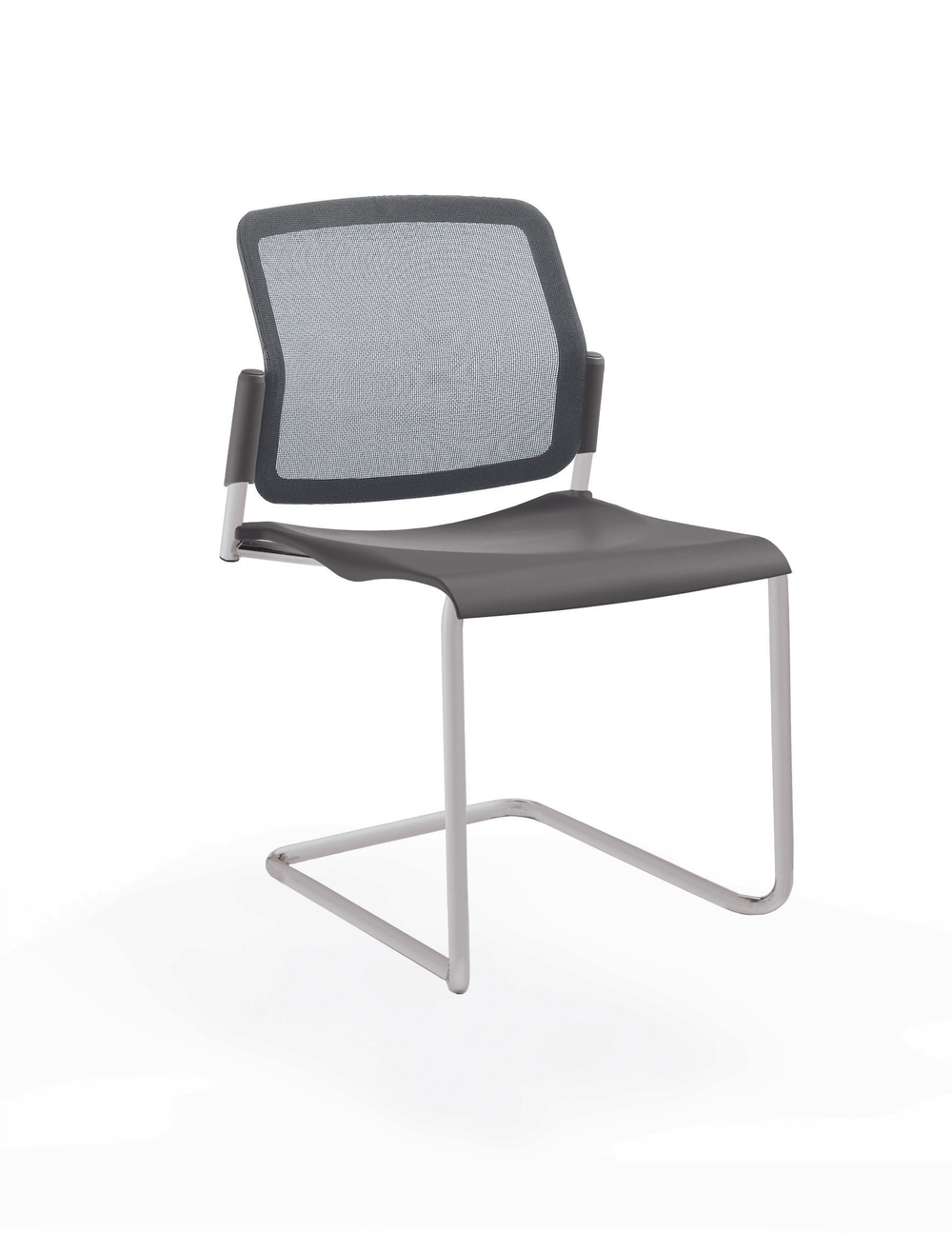 Movie стул на кантилевере со спинкой-сеткой