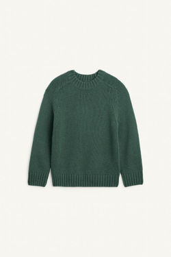 ZARA ТРИКОТАЖНЫЙ СВИТЕР, ТЕМНО-ЗЕЛЕНЫЙ