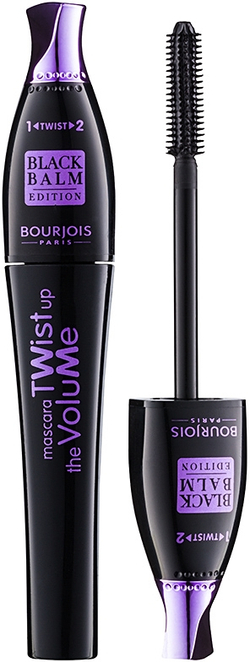 Bourjois Twist Up The Volume - Тушь для ресниц, увеличивающая объем с щеточкой 2 в 1 оттенок 22 Black Balm, 8 ml