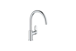 Смеситель для мойки Grohe BauLoop с высоким C-образным изливом, картридж 28 мм 31232001