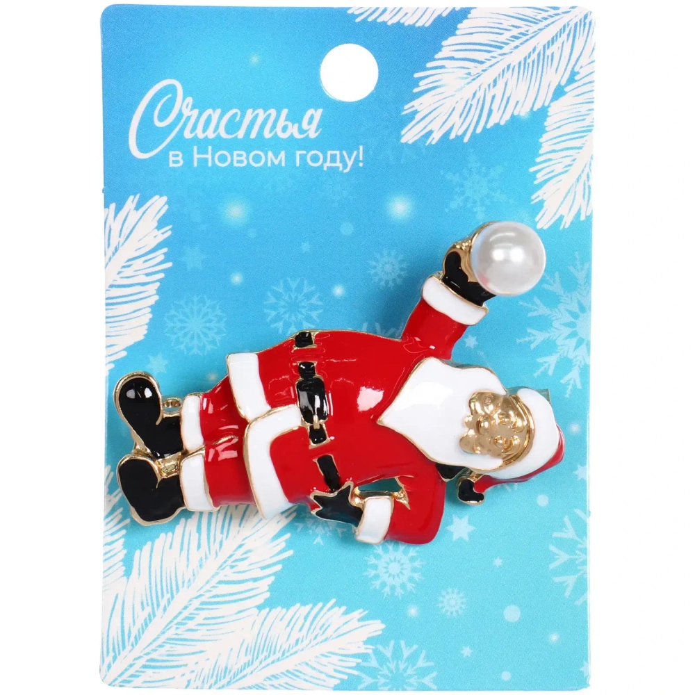 Брошь «Рождественское чудо - Дед мороз», 4,7*3,8см
