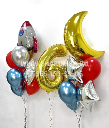 Композиция "Ракета с месяцем"