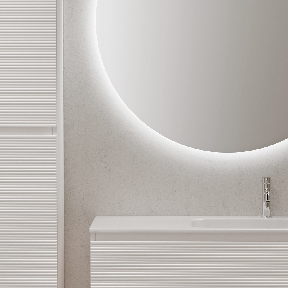 Тумба подвесная под раковину правая Sancos Folk, Bianco 995х445х500