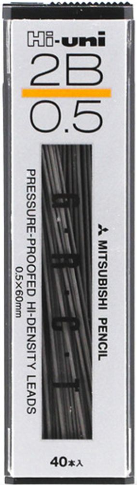 Грифели 0,5 мм Mitsubishi Hi-Uni 2B