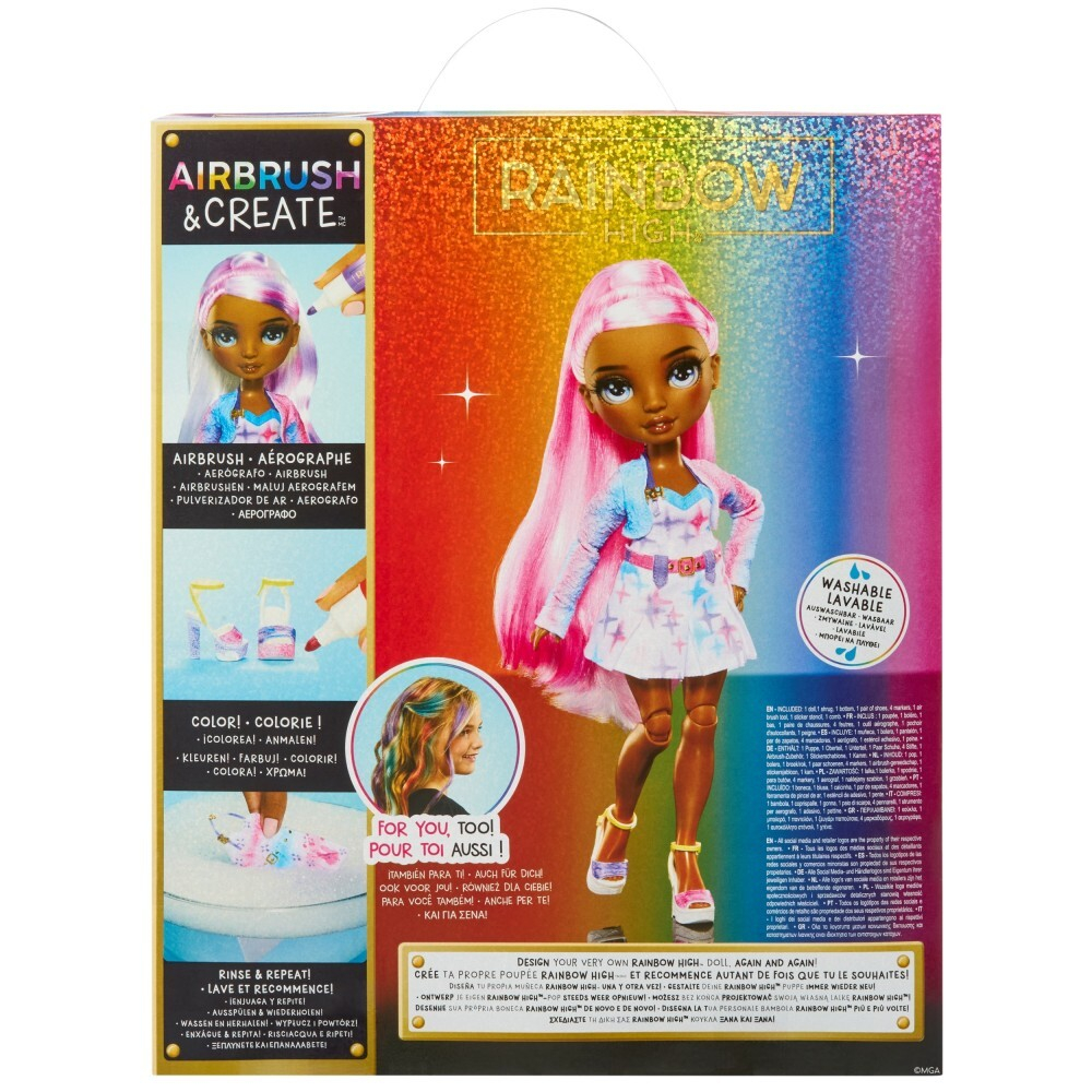 Rainbow High - Модная кукла с серыми глазами AirBrush & Create 543367
