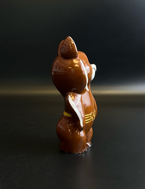Статуэтка "Мишка олимпийский", фаянс, глазурь, роспись , СССР, 1980 г.