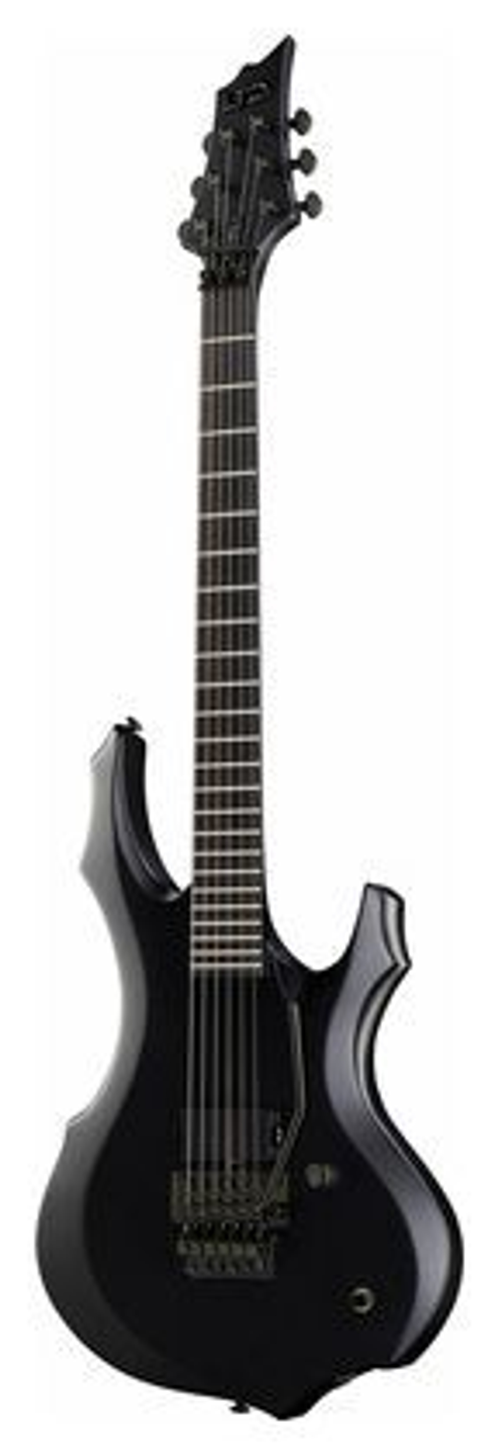 Электрогитара с двумя вырезами ESP LTD F-Black Metal Black Satin
